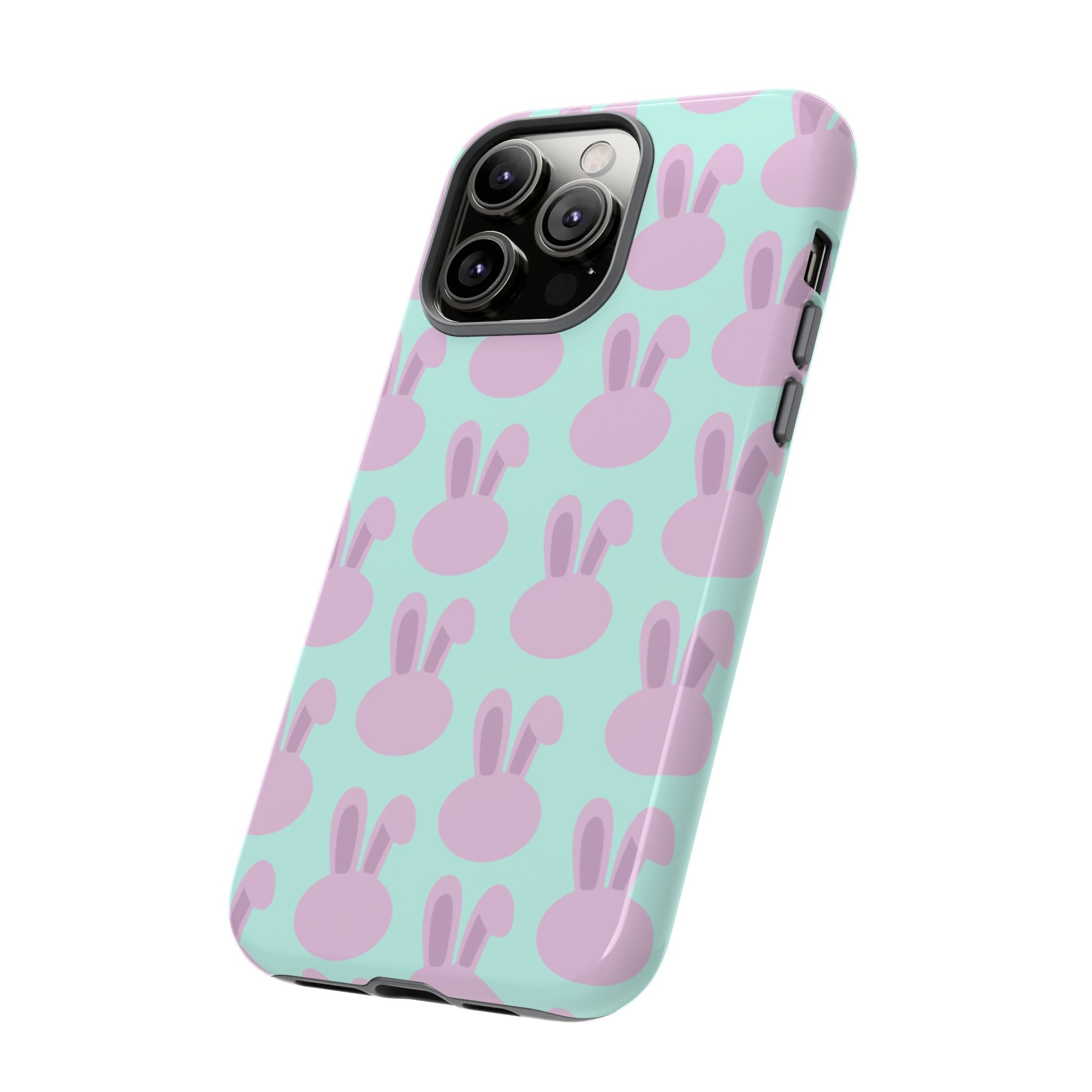 Pastel Bunny Pattern Tough Phone Case — Cute Easter iPhone Cover