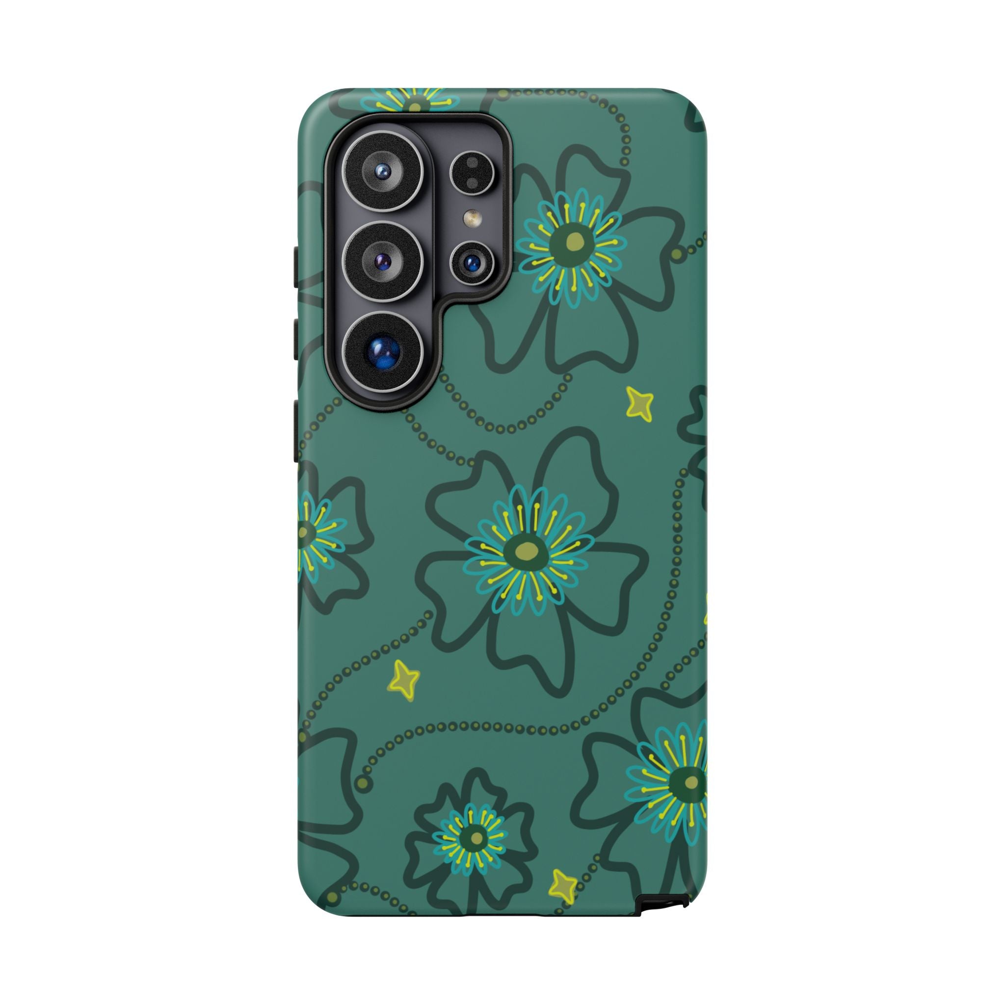 Tough Cases - Teal Floral Protective Phone Case