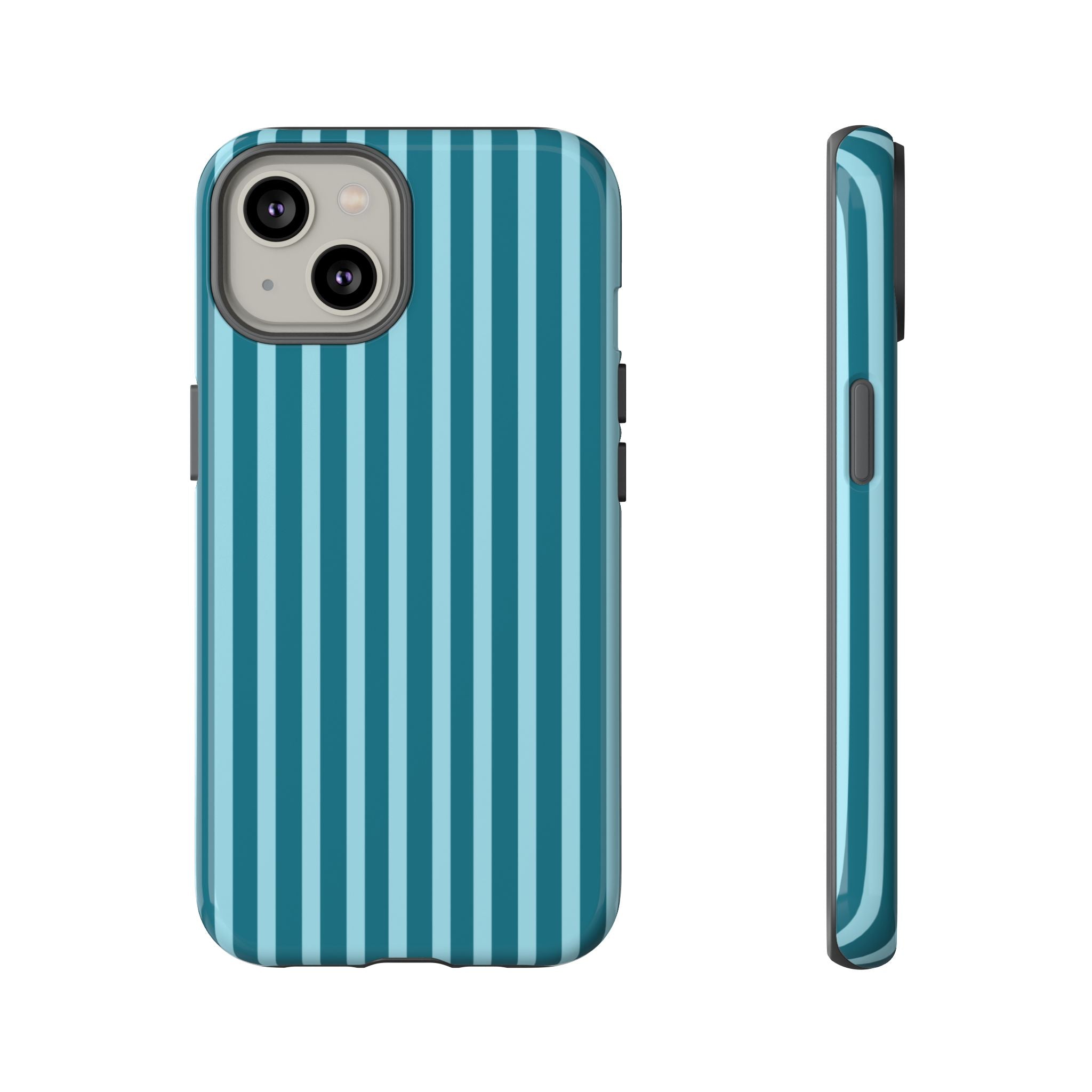 Striped Teal Tough Phone Case