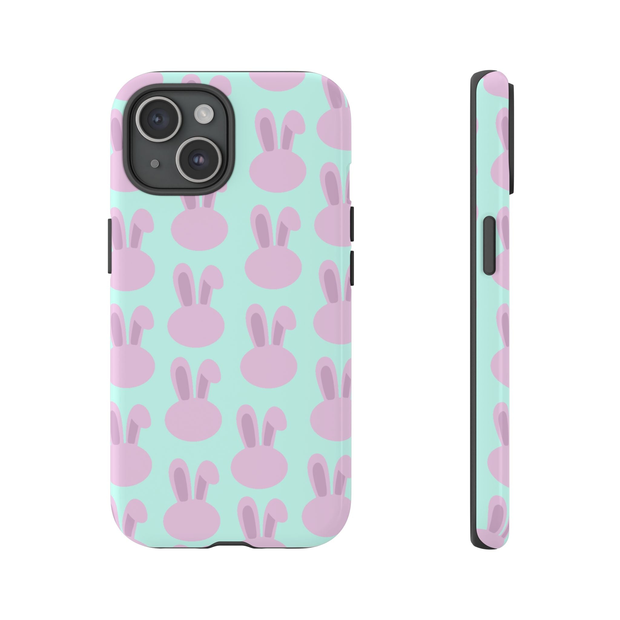 Pastel Bunny Pattern Tough Phone Case — Cute Easter iPhone Cover