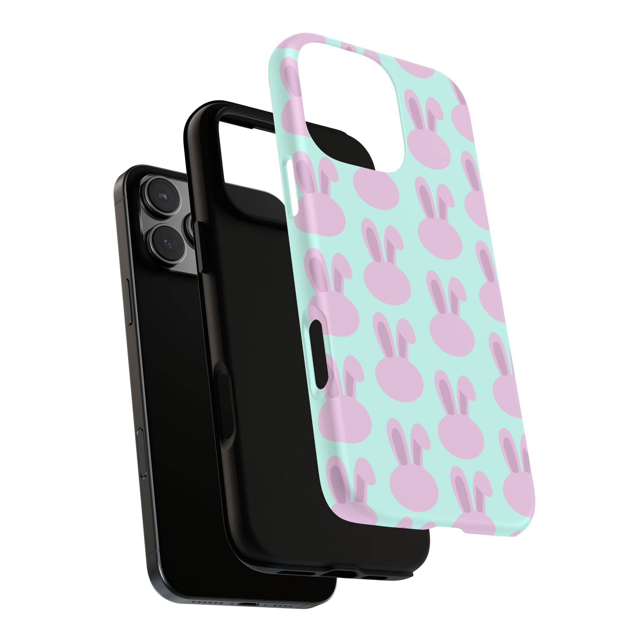 Pastel Bunny Pattern Tough Phone Case — Cute Easter iPhone Cover