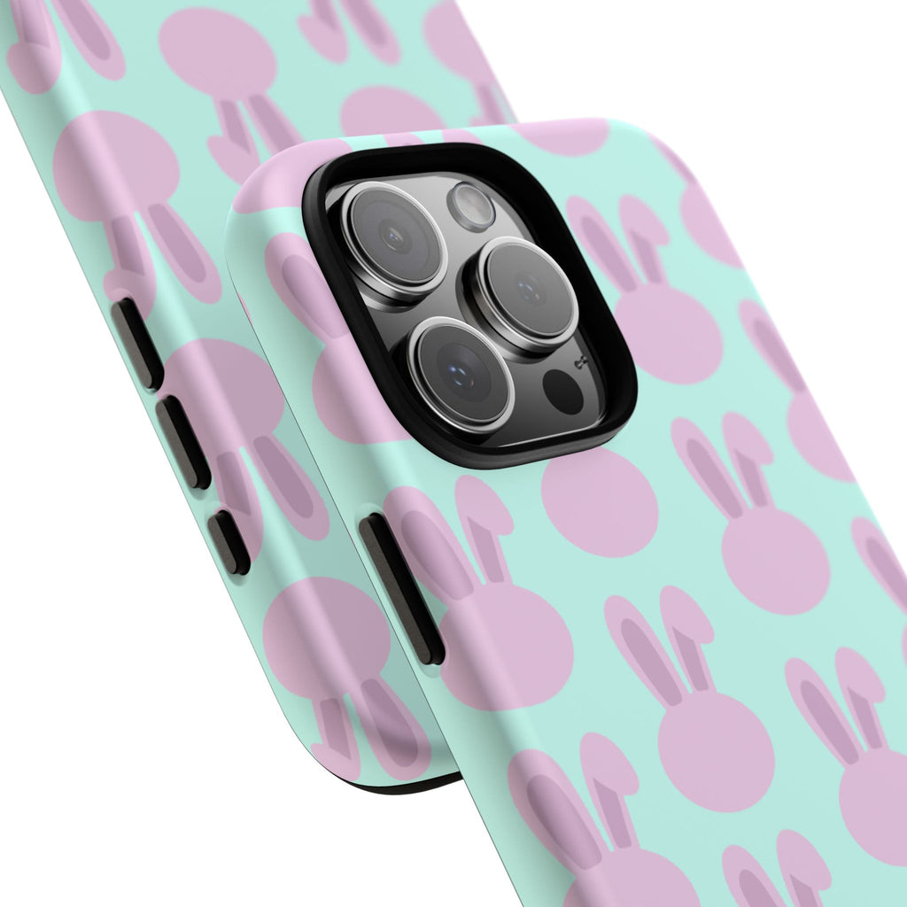 Pastel Bunny Pattern Tough Phone Case — Cute Easter iPhone Cover