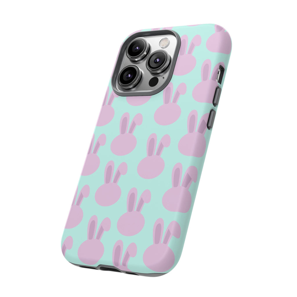 Pastel Bunny Pattern Tough Phone Case — Cute Easter iPhone Cover
