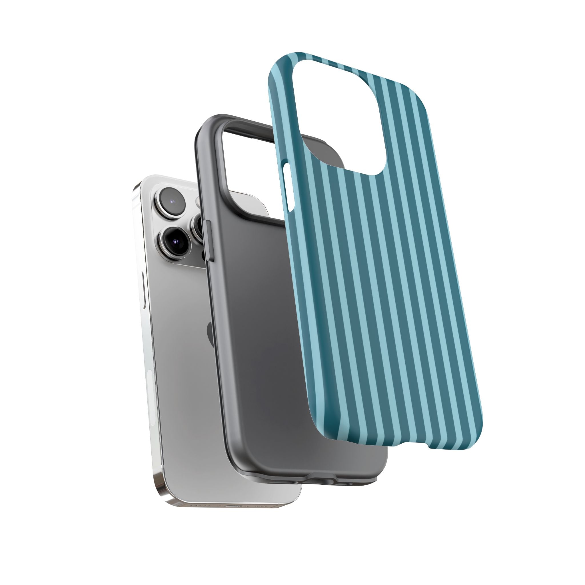 Striped Teal Tough Phone Case