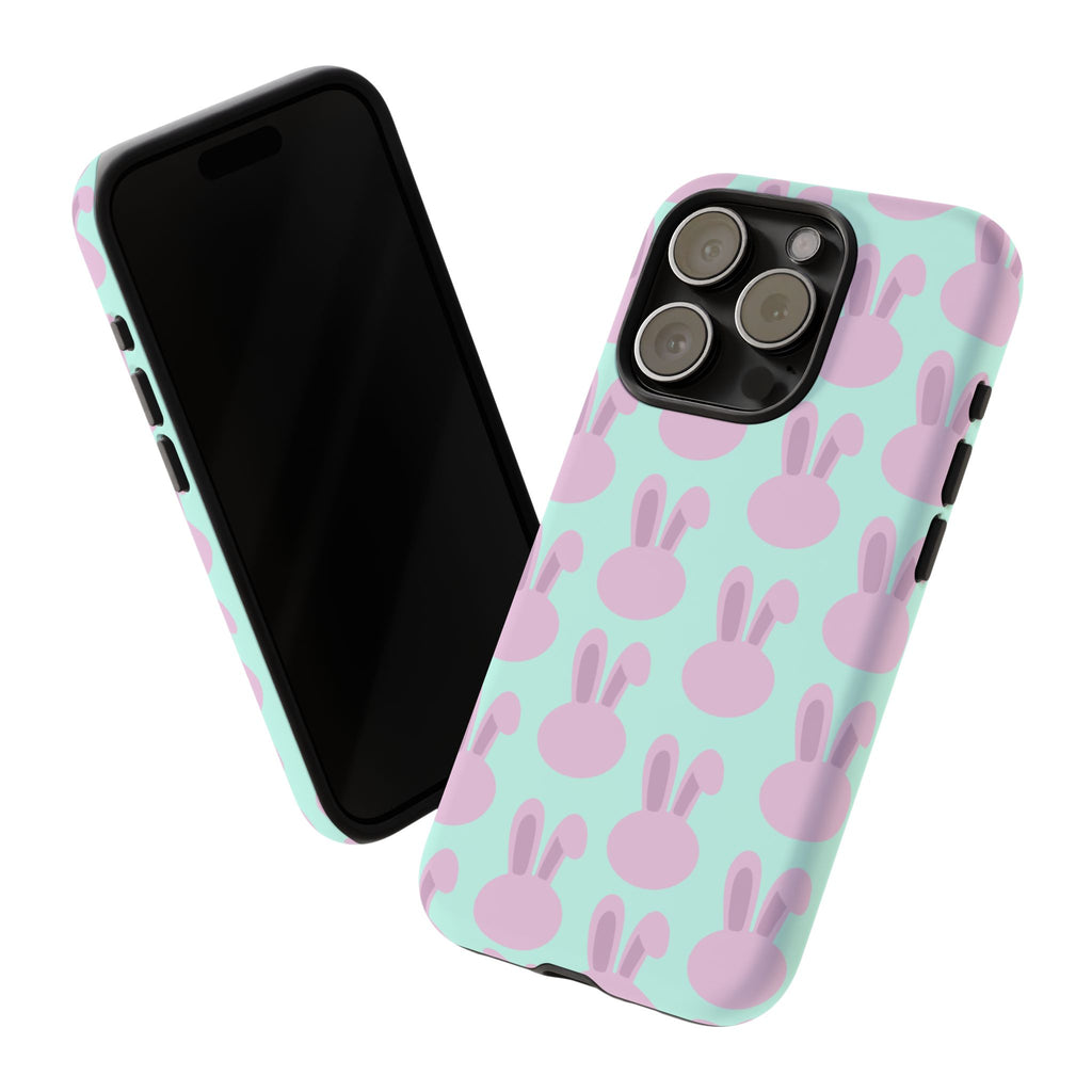 Pastel Bunny Pattern Tough Phone Case — Cute Easter iPhone Cover