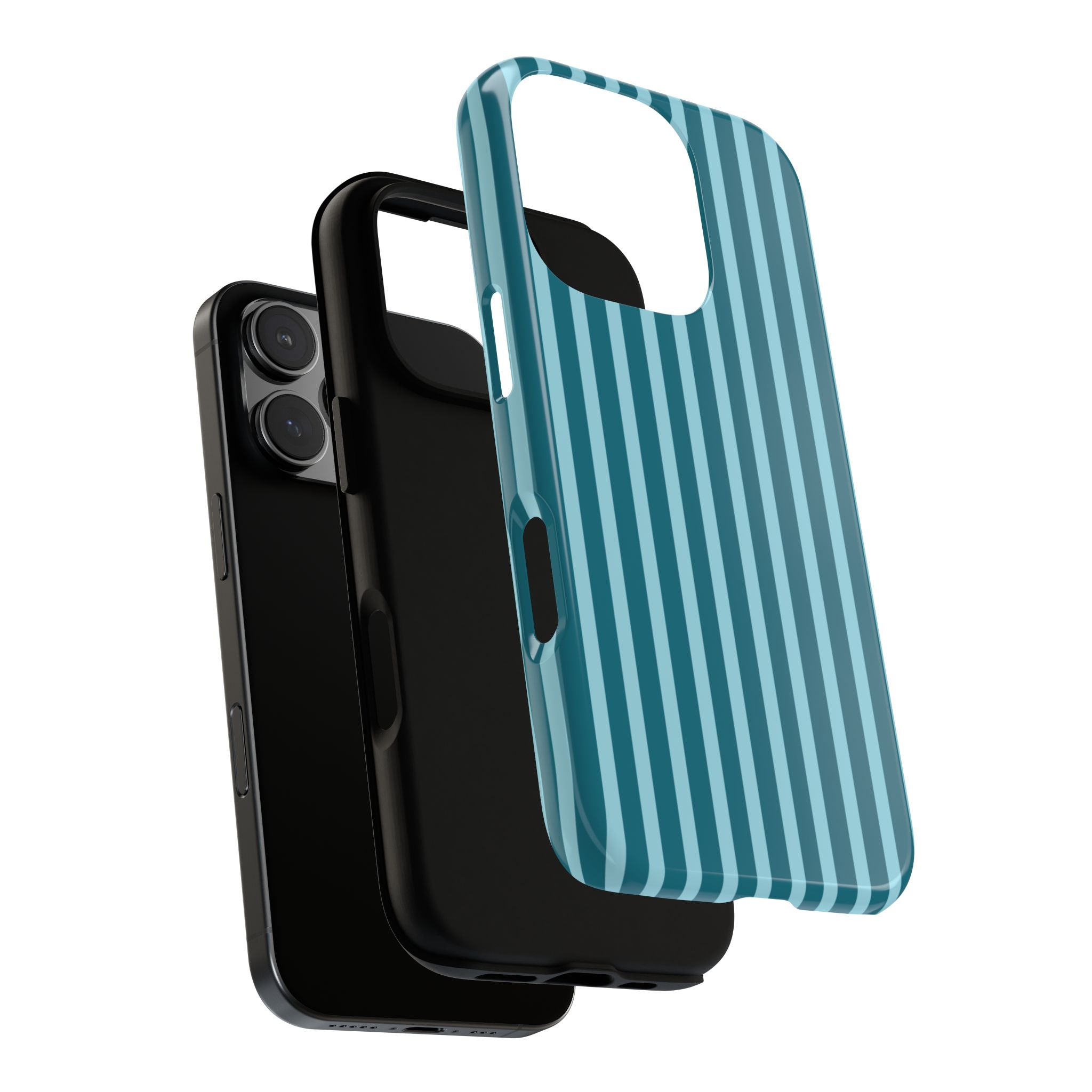 Striped Teal Tough Phone Case