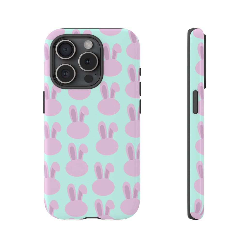 Pastel Bunny Pattern Tough Phone Case — Cute Easter iPhone Cover
