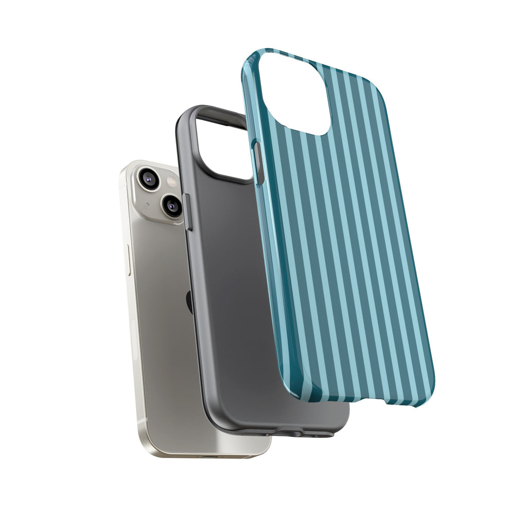 Striped Teal Tough Phone Case