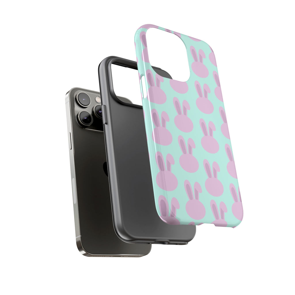 Pastel Bunny Pattern Tough Phone Case — Cute Easter iPhone Cover