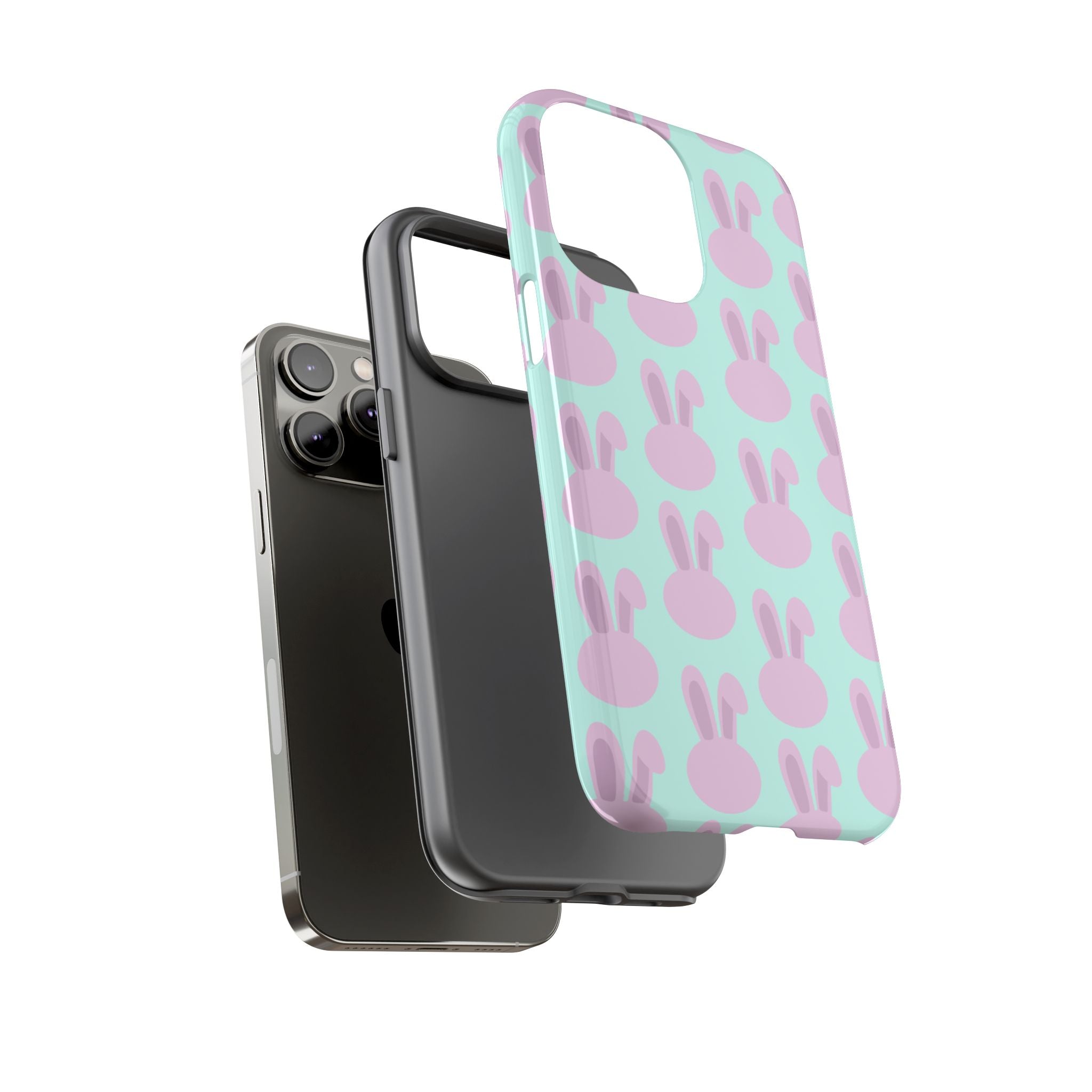 Pastel Bunny Pattern Tough Phone Case — Cute Easter iPhone Cover