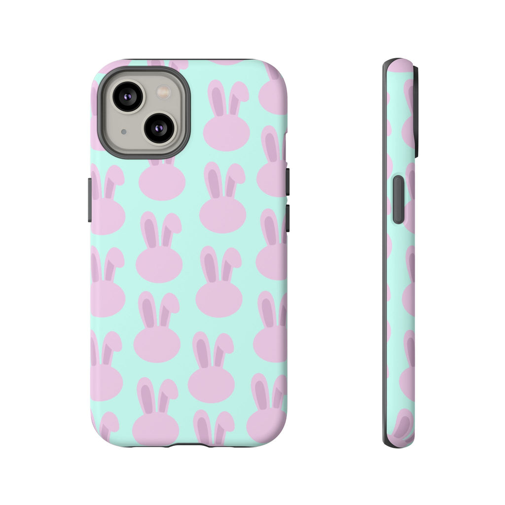 Pastel Bunny Pattern Tough Phone Case — Cute Easter iPhone Cover