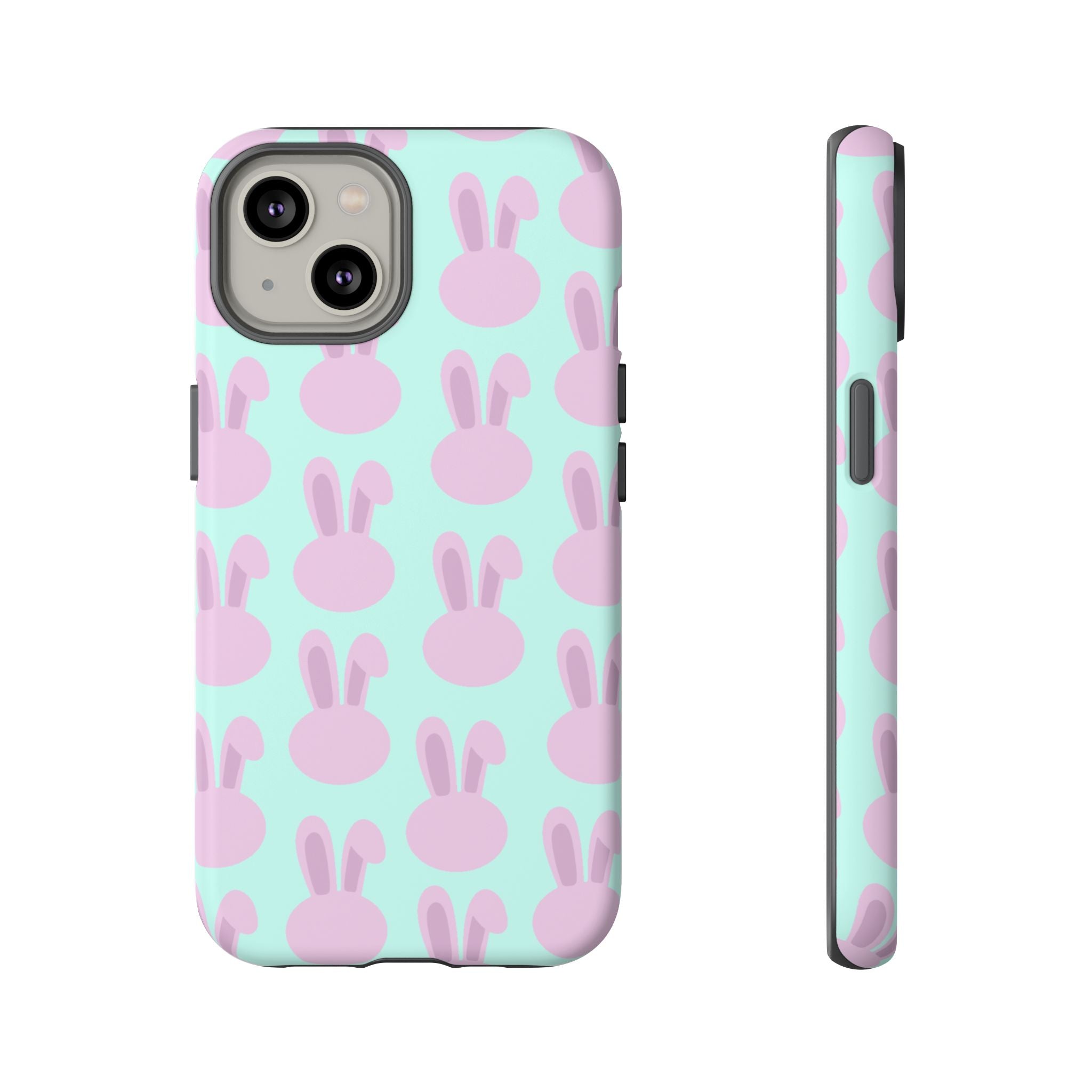 Pastel Bunny Pattern Tough Phone Case — Cute Easter iPhone Cover
