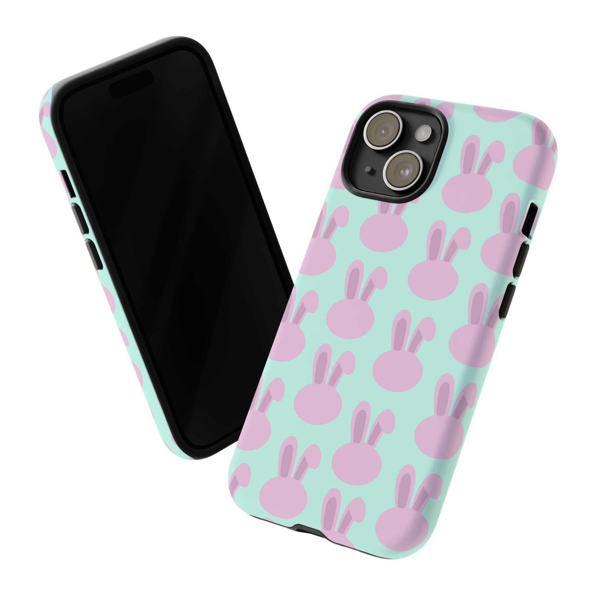 Pastel Bunny Pattern Tough Phone Case — Cute Easter iPhone Cover
