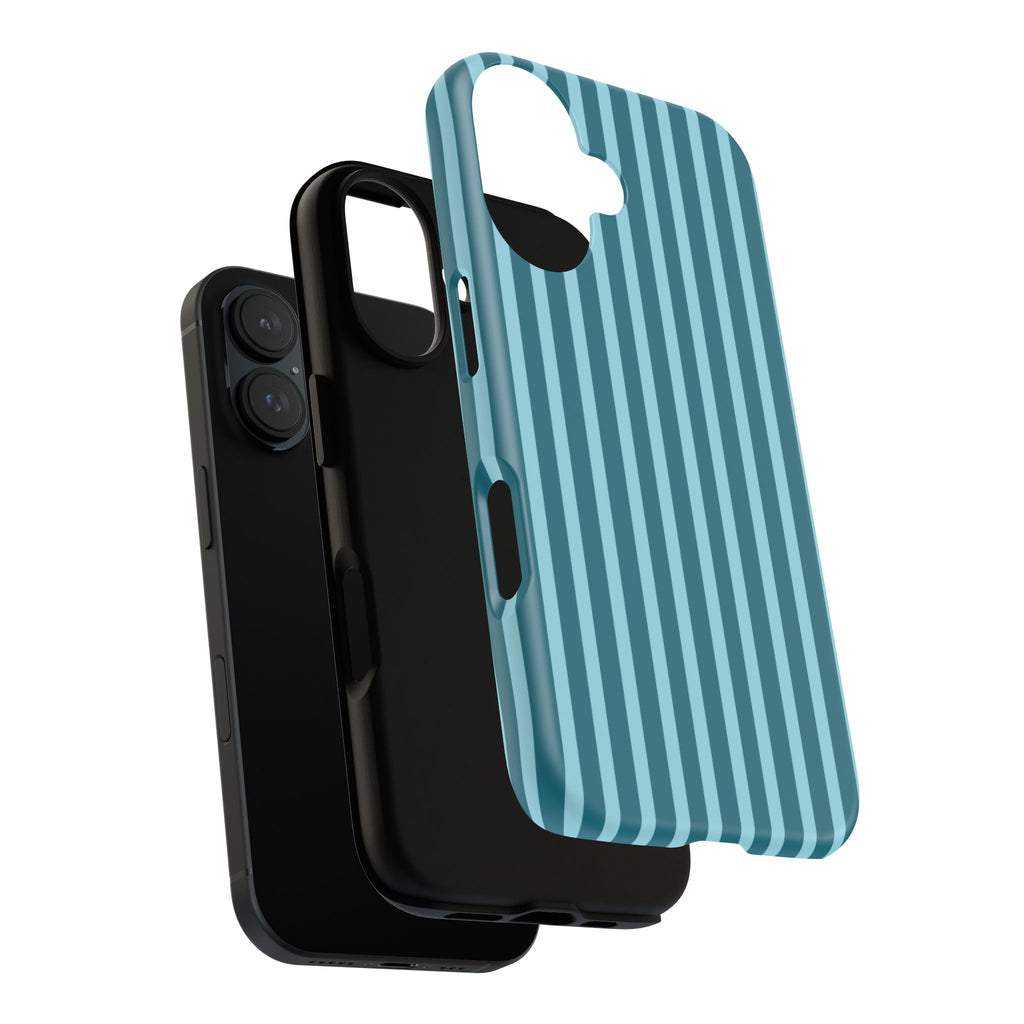 Striped Teal Tough Phone Case