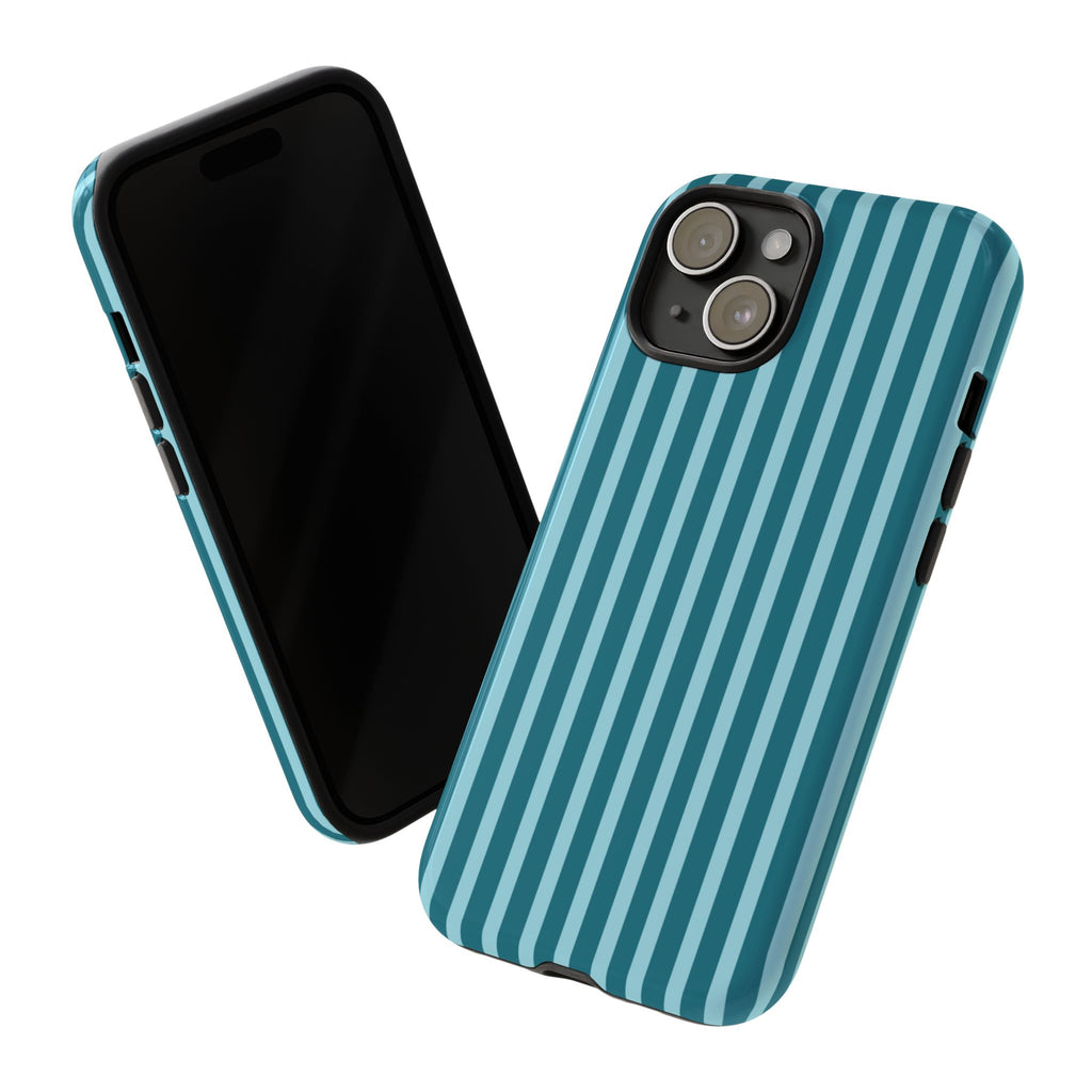 Striped Teal Tough Phone Case
