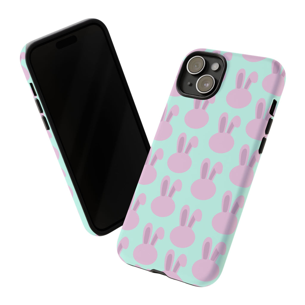 Pastel Bunny Pattern Tough Phone Case — Cute Easter iPhone Cover