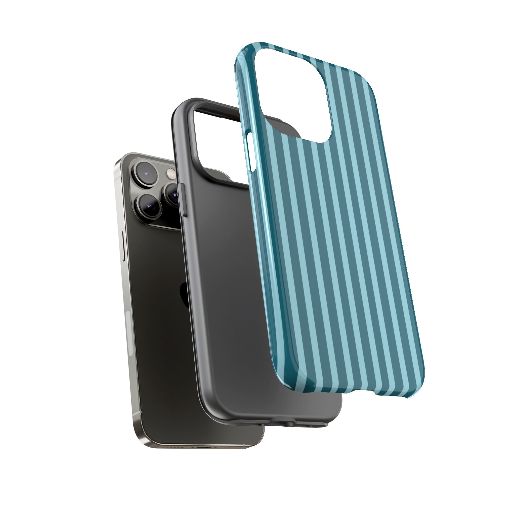 Striped Teal Tough Phone Case