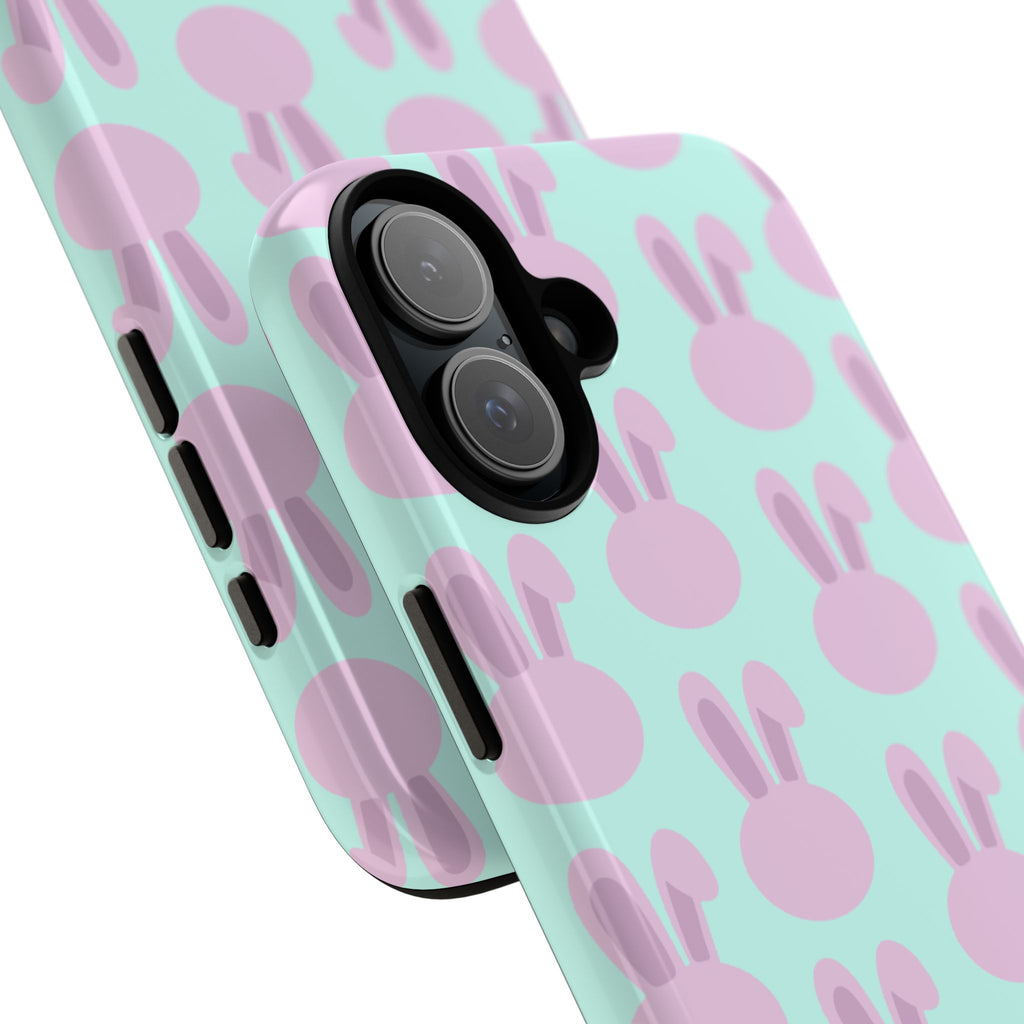Pastel Bunny Pattern Tough Phone Case — Cute Easter iPhone Cover