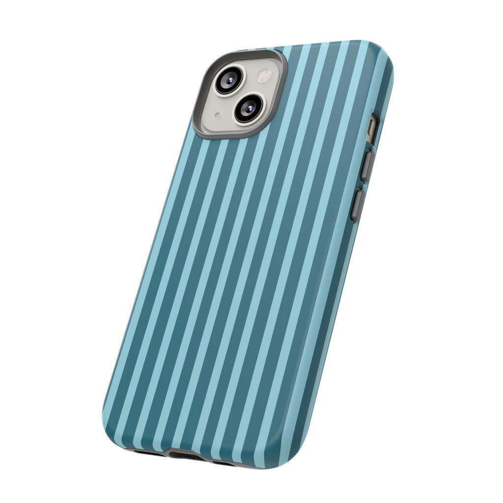 Striped Teal Tough Phone Case
