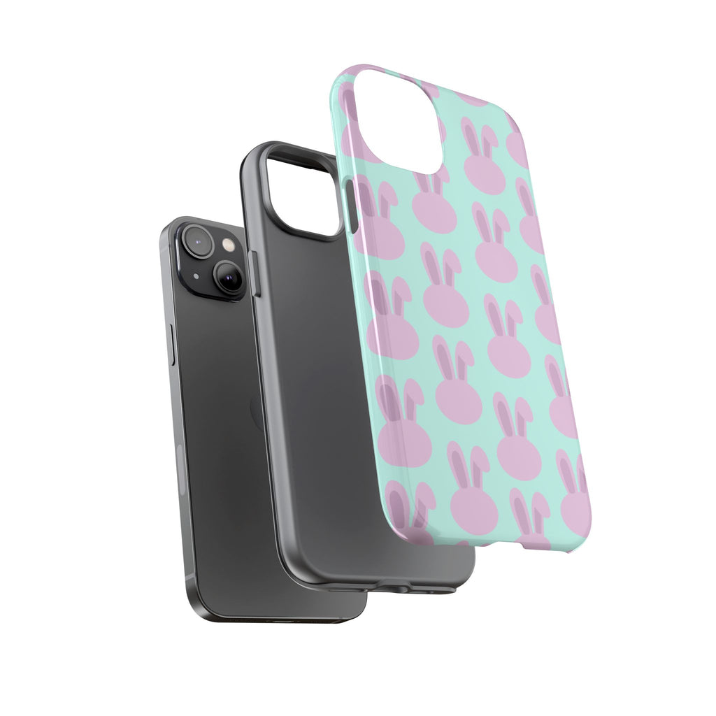 Pastel Bunny Pattern Tough Phone Case — Cute Easter iPhone Cover