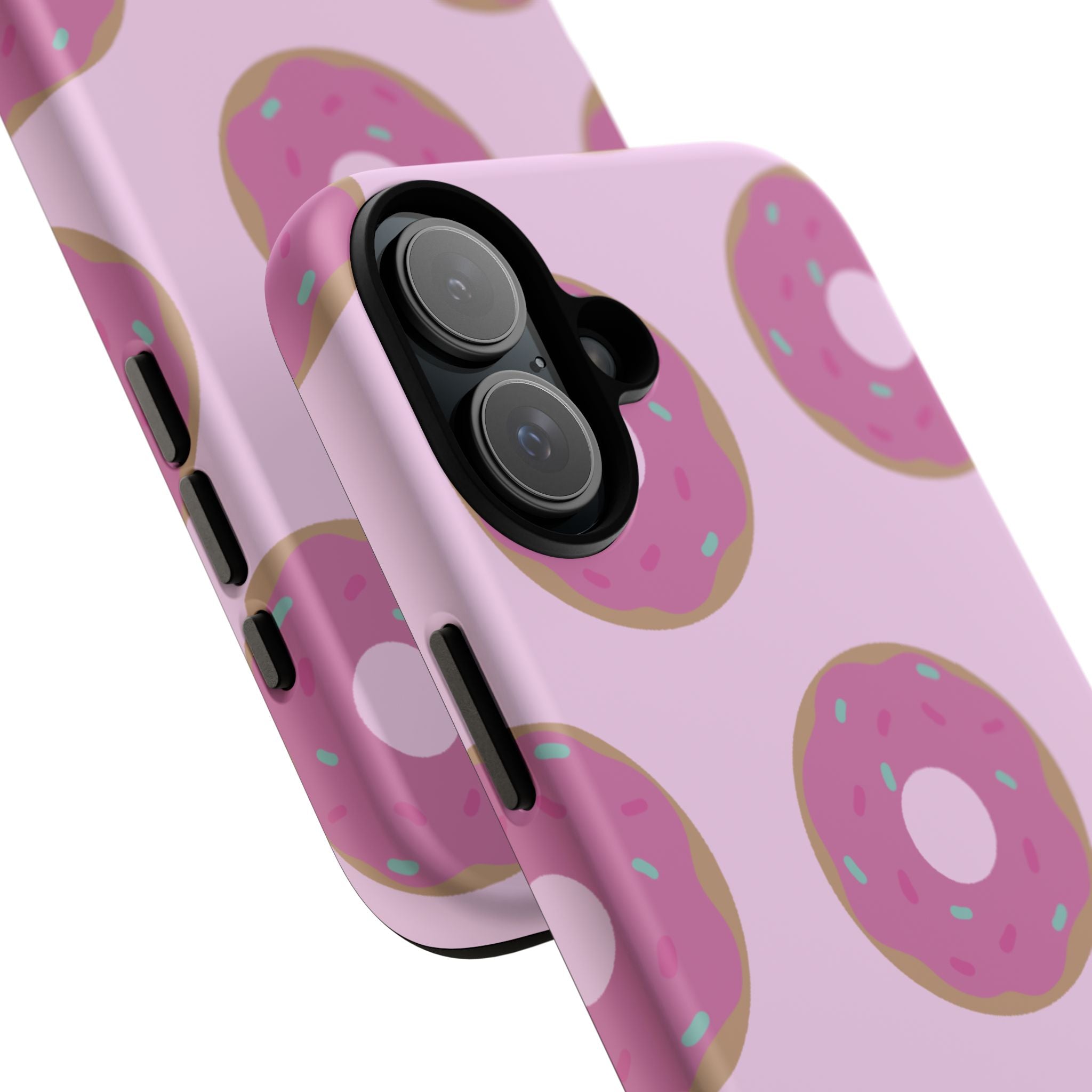 Pink Donut Pattern Tough Phone Case — Cute Sprinkles Protective Cover