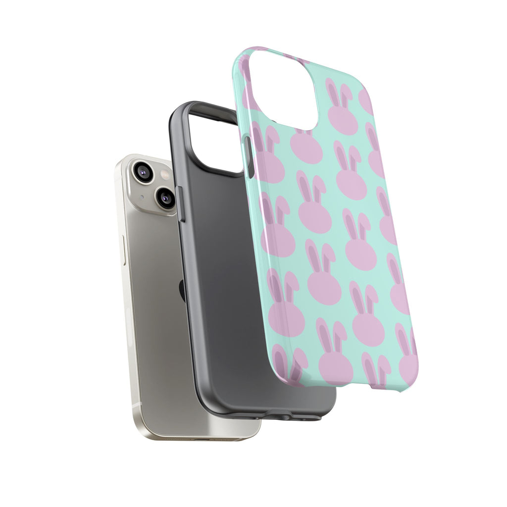 Pastel Bunny Pattern Tough Phone Case — Cute Easter iPhone Cover