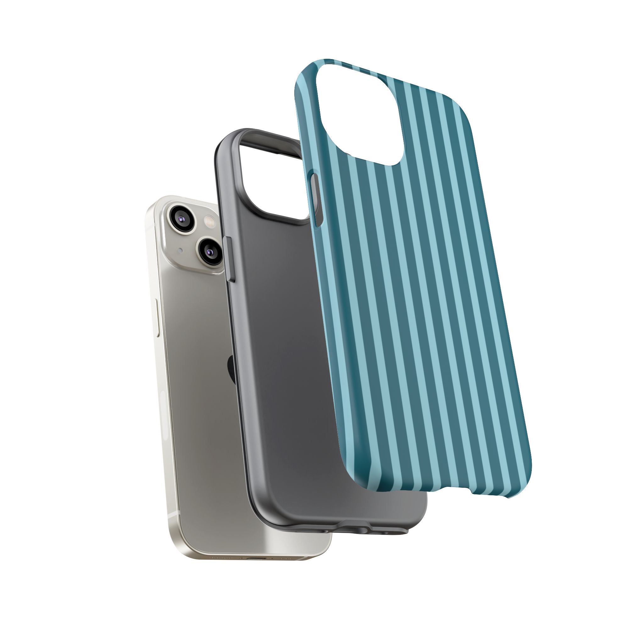 Striped Teal Tough Phone Case