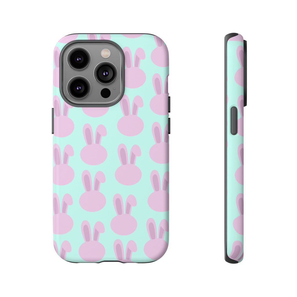 Pastel Bunny Pattern Tough Phone Case — Cute Easter iPhone Cover