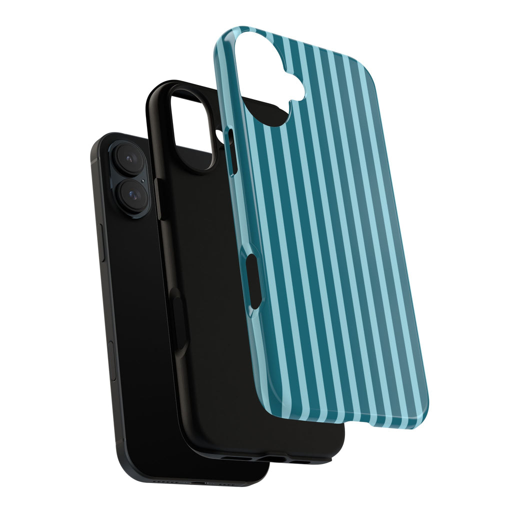 Striped Teal Tough Phone Case